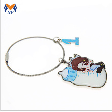 Metal wire name printing keychain